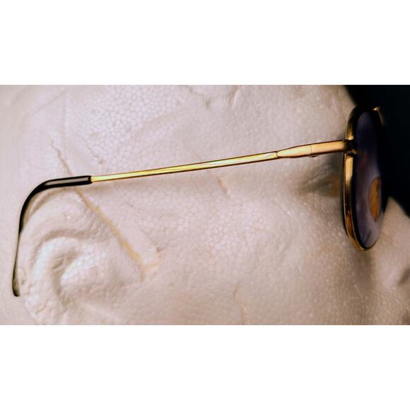 Luxottica Challenger Eyeglasses FRAMES ONLY 135 Gold Electroplated Italy main image 6